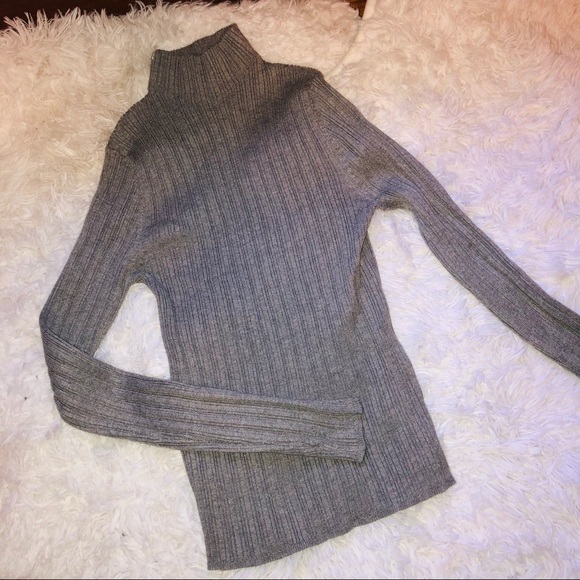 Ambiance Tops - Tight Mock Neck Ribbed Top